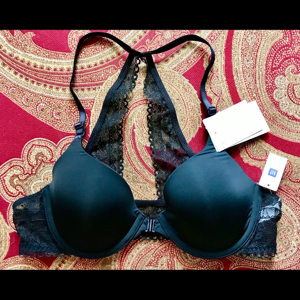 N/A - Sold! | GAP T-Shirt BRA ~Front Close LACE Back 34A~Blk~NEW